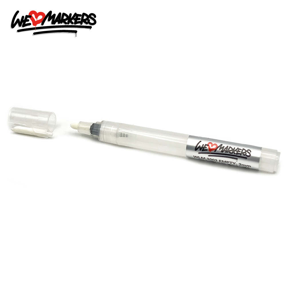 WLM 3003 EMPTY PUMP-ACTION MARKER PEN - 3MM ROUND & CHISEL